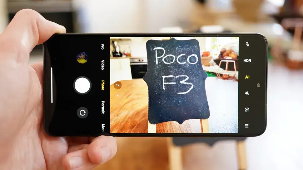 The Poco F3's camera app.