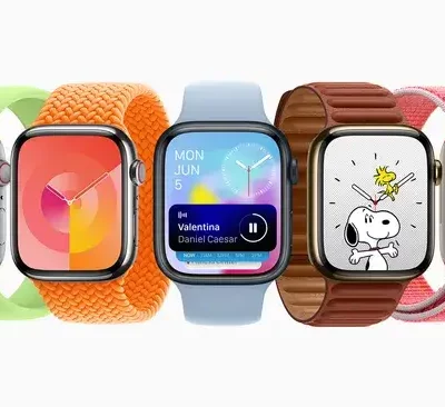watchOS 10 being shown off on the current Apple Watch series