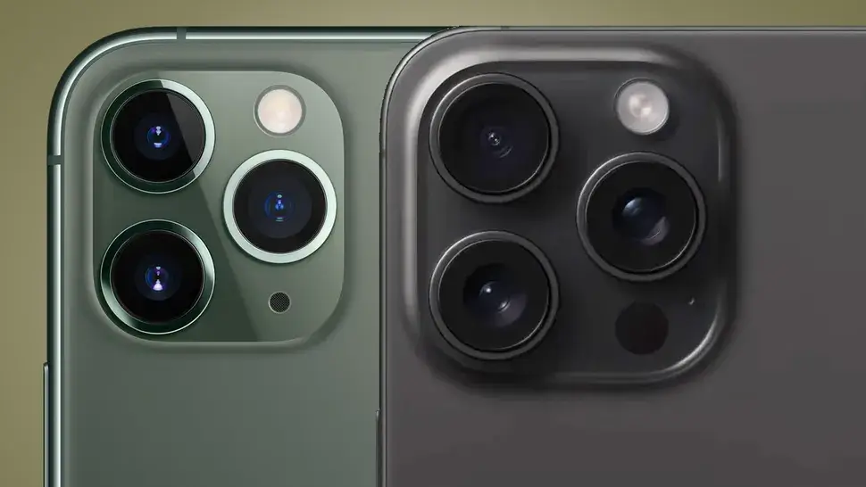 Will Apple eventually move to four cameras Despite big internal changes, my iPhone 11 Pro (left) looks largely identical to the iPhone 15 Pro Max (right).