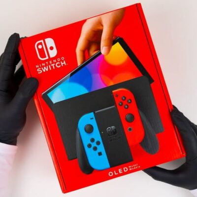 Nintendo Switch OLED Model Neon Blue Neon Red Unboxing