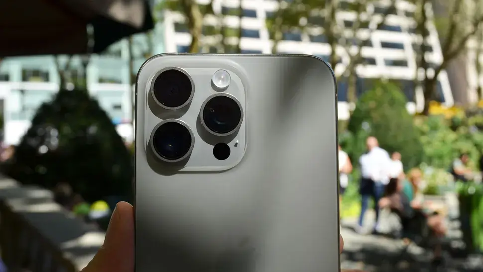 The iPhone 15 Pro Max has a triple-lens camera