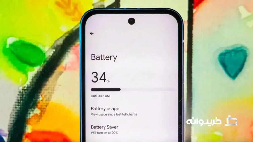 بررسی گوشی گوگل پیکسل 9 ای 21 The Pixel 9A has a 5,100-mAh battery, the biggest in any Pixel phone.