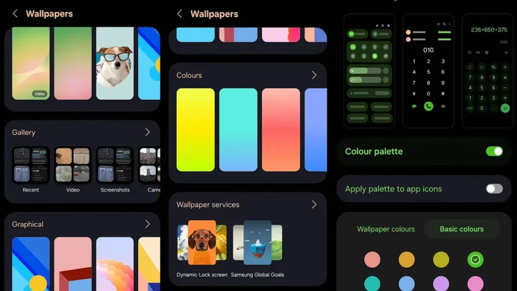 بررسی گوشی سامسونگ گلکسی ای 56 9 Wallpaper customization options galore!