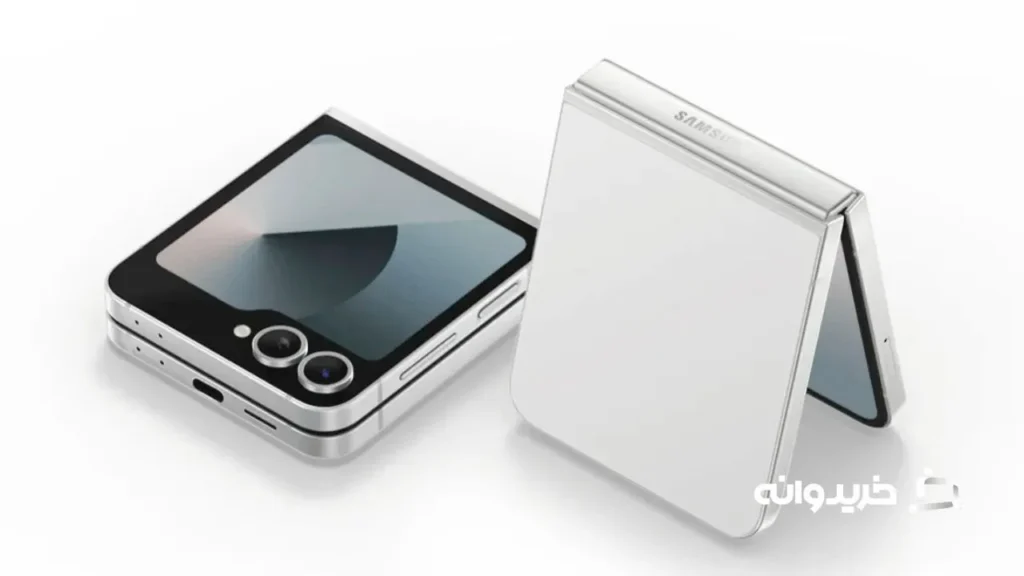 A Samsung Galaxy Z Flip 6 in White