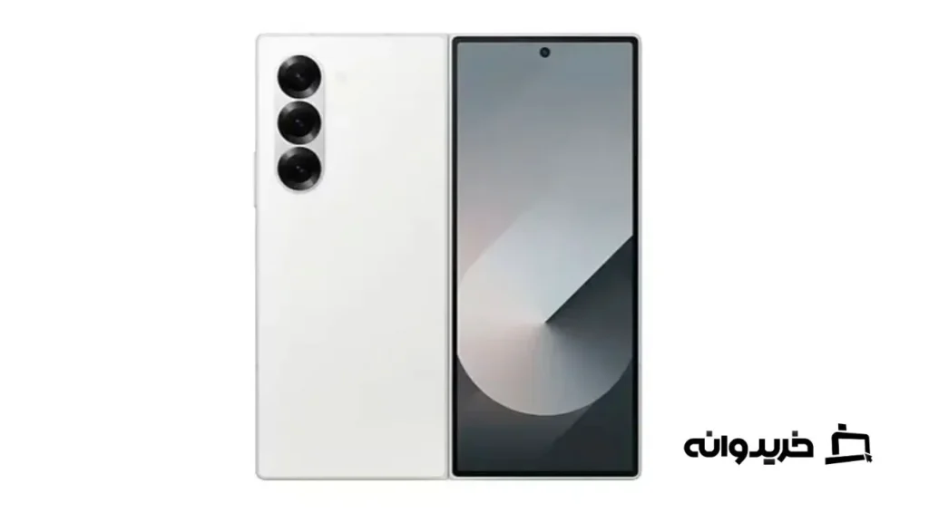 A Samsung Galaxy Z Fold 6 in White