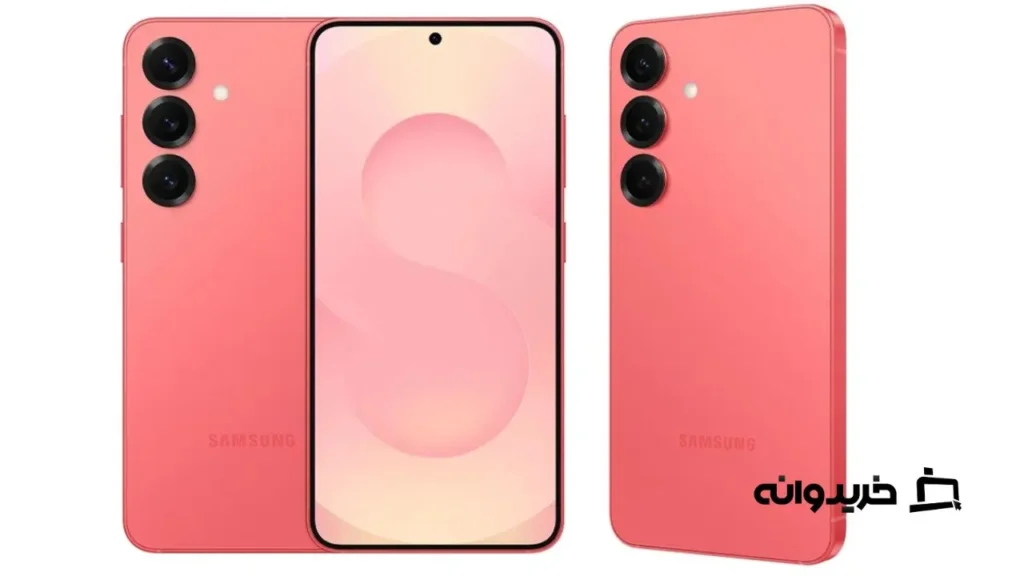 The Samsung Galaxy S25 in Coral Red