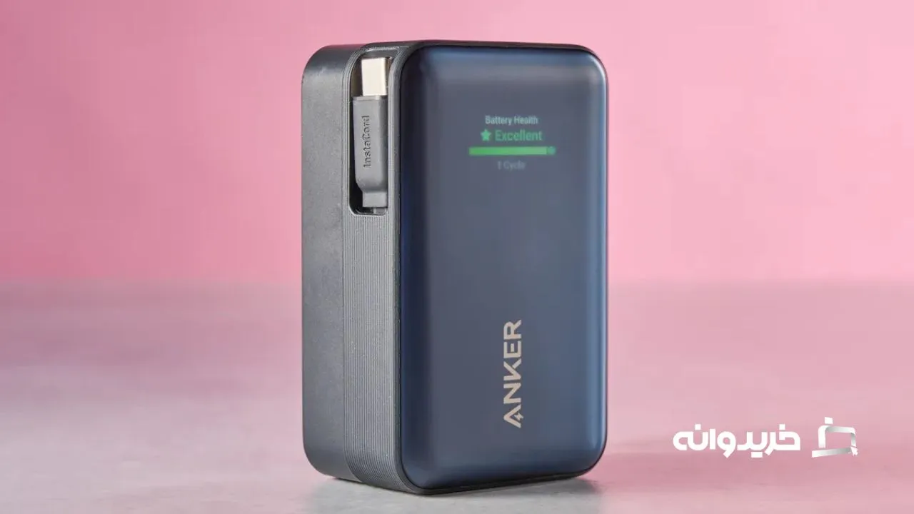 پاوربانک Anker Nano 10K 45W با کابل USB-C جمعشونده داخلی