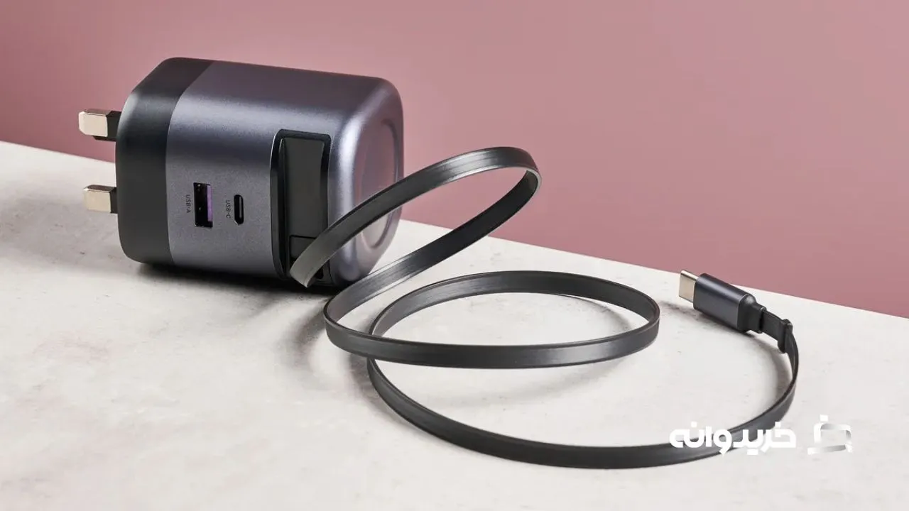 شارژر 65 واتی UGreen Nexode با کابل USB-C جمع‌شونده